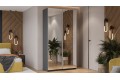 Шкаф-купе с 2 зеркальными дверями «Оскар» 1200 Ручка серебро, Серый графит (Зеркало/Зеркало)