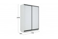 Шкаф-купе 2-х дверный «Румер-2» 1400 - СШК 3.140.70-11.11(Н) Белый снег, Черный профиль (Глухой/Глухой)