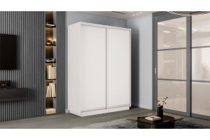 Шкаф-купе 2-х дверный Румер-2 1400 Белый снег (Глухой/Глухой)