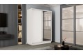 Шкаф-купе 2-х дверный «Румер-2» 1400 - СШК 3.140.70-11.13 Белый снег (Глухой/Зеркало)