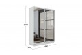 Шкаф-купе 2-х дверный «Румер-2» 1400 - СШК 3.140.70-13.13 Белый снег (Зеркало/Зеркало)