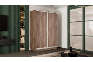 Шкаф-купе 2-х дверный Румер-2 1400 Дуб Крафт Табачный (Глухой/Глухой)