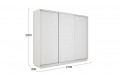 Шкаф-купе 3-х дверный «Румер-2» 2100 - СШК 3.210.70-11.11.11 Белый снег (Глухой/Глухой/Глухой)