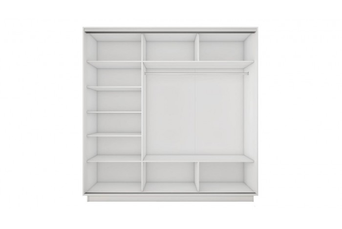 Шкаф-купе 3-х дверный «Румер-2» 2100 - СШК 3.210.70-11.11.11 Белый снег (Глухой/Глухой/Глухой)