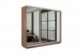 Шкаф-купе 3-х дверный «Румер-2» 2100 - СШК 3.210.70-13.13.13 Дуб Крафт Табачный (Зеркало/Зеркало/Зеркало)