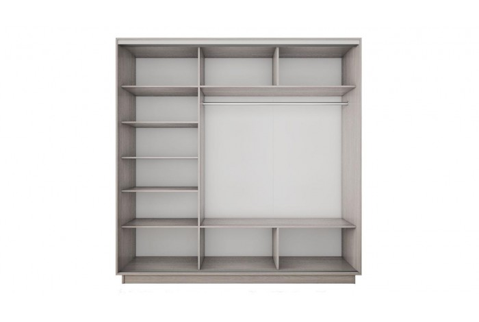 Шкаф-купе 3-х дверный «Румер-2» 2100 - СШК 3.210.70-11.13.11 Ясень шимо светлый (Глухой/Зеркало/Глухой)