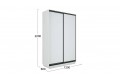 Шкаф-купе 2-х дверный «Румер-2» 1200 - СШК 3.120.60-11.11(Н) Белый снег, Черный профиль (Глухой/Глухой)