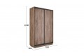 Шкаф-купе 2-х дверный «Румер-2» 1200 - СШК 3.120.60-11.11(Н) Дуб Крафт Табачный, Черный профиль (Глухой/Глухой)