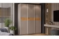 Шкаф-купе с 3 глухими дверями «Оскар Скания» 1800 Ручка белая, Кашемир, Дуб тортугга (Глухой/Глухой/Глухой)