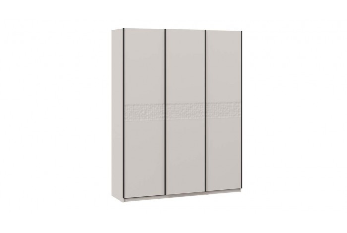 Шкаф-купе с 3 глухими дверями «Оскар Скания» 1800 Ручка черная, Кашемир, Кашемир сатин (Глухой/Глухой/Глухой)