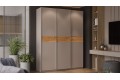 Шкаф-купе с 3 глухими дверями «Оскар Скания» 1800 Ручка серебро, Кашемир, Дуб тортугга (Глухой/Глухой/Глухой)