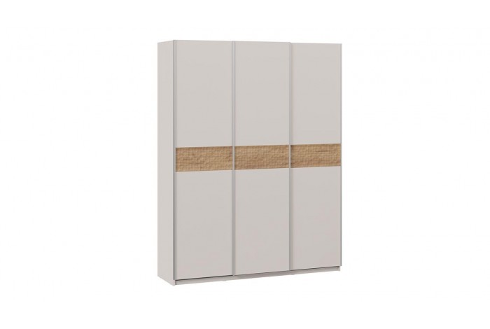 Шкаф-купе с 3 глухими дверями «Оскар Скания» 1800 Ручка серебро, Кашемир, Дуб тортугга (Глухой/Глухой/Глухой)