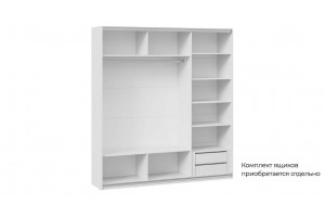 Шкаф-купе с 3 глухими дверями Оскар Скания 2100 Ручка черная, Белый снег, Белый матовый (Глухой/Глухой/Глухой)