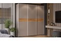Шкаф-купе с 3 глухими дверями «Оскар Скания» 2100 Ручка белая, Кашемир, Дуб тортугга (Глухой/Глухой/Глухой)
