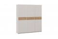 Шкаф-купе с 3 глухими дверями «Оскар Скания» 2100 Ручка белая, Кашемир, Дуб тортугга (Глухой/Глухой/Глухой)