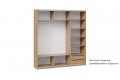 Шкаф-купе с 3 глухими дверями «Оскар Скания» 2100 Ручка черная, Дуб Крафт золотой, Серый графит, Графит матовый (Глухой/Глухой/Глухой)