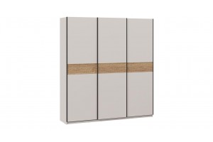 Шкаф-купе с 3 глухими дверями Оскар Скания 2100 Ручка черная, Кашемир, Дуб тортугга (Глухой/Глухой/Глухой)