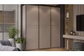 Шкаф-купе с 3 глухими дверями «Оскар Скания» 2100 Ручка черная, Кашемир, Кашемир сатин (Глухой/Глухой/Глухой)