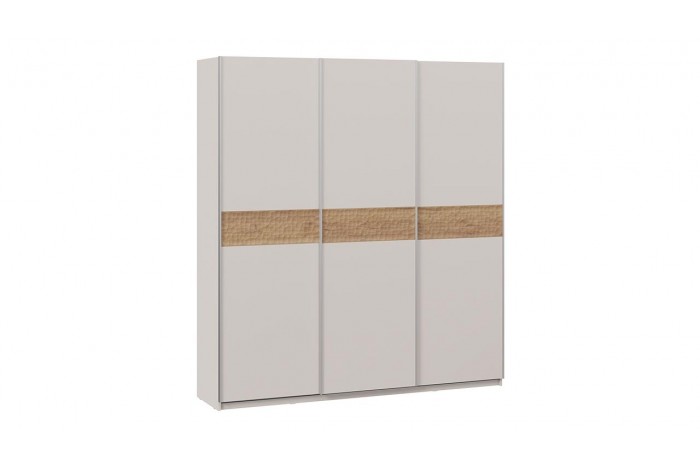Шкаф-купе с 3 глухими дверями «Оскар Скания» 2100 Ручка серебро, Кашемир, Дуб тортугга (Глухой/Глухой/Глухой)