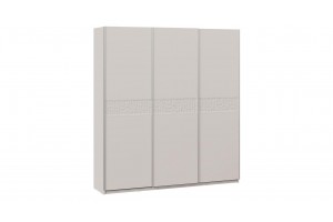 Шкаф-купе с 3 глухими дверями Оскар Скания 2100 Ручка серебро, Кашемир, Кашемир сатин (Глухой/Глухой/Глухой)