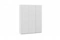 Шкаф-купе с 3 глухими дверями «Оскар Хилтон» 1800 Ручка белая, Белый снег, Белый матовый (Глухой/Глухой/Глухой)