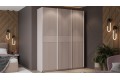 Шкаф-купе с 3 глухими дверями «Оскар Хилтон» 1800 Ручка белая, Кашемир, Кашемир сатин (Глухой/Глухой/Глухой)