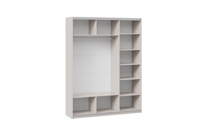 Шкаф-купе с 3 глухими дверями «Оскар Хилтон» 1800 Ручка белая, Кашемир, Кашемир сатин (Глухой/Глухой/Глухой)