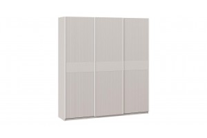 Шкаф-купе с 3 глухими дверями Оскар Хилтон 2100 Ручка белая, Кашемир, Кашемир сатин (Глухой/Глухой/Глухой)