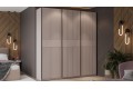 Шкаф-купе с 3 глухими дверями «Оскар Хилтон» 2100 Ручка черная, Кашемир, Кашемир сатин (Глухой/Глухой/Глухой)