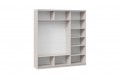 Шкаф-купе с 3 зеркальными дверями «Оскар» 2100 Ручка серебро, Кашемир (Зеркало/Зеркало/Зеркало)