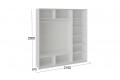 Шкаф-купе 3-х дверный «Траст» 2100 - СШК 2.210.70-15.15.15 Белый снег, Белый глянец (Стекло/Стекло/Стекло)
