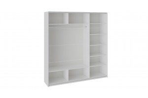 Шкаф-купе 3-х дверный Траст 2100 Белый снег, Белый глянец (Стекло/Стекло/Стекло)