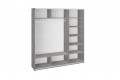 Шкаф-купе 3-х дверный «Траст» 2100 - СШК 2.210.70-15.13.15  Бетон, Белый глянец (Стекло/Зеркало/Стекло)