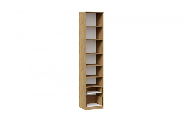 Шкаф комбинированный «Хилтон» с 1 дверью (2 ящика) Исп.2 - 404.004.000 Дуб Крафт золотой, Графит матовый