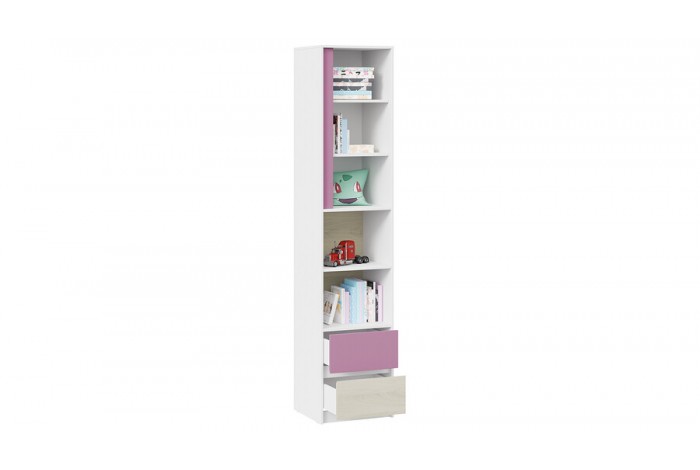 Шкаф комбинированный «Сканди» - СМ-386.07.20-20 Дуб Гарден, Белая, Лиловый