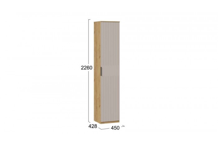 Шкаф для белья «Хилтон» Исп. 2 - 303.002.000 Дуб Крафт золотой, Мокко матовый
