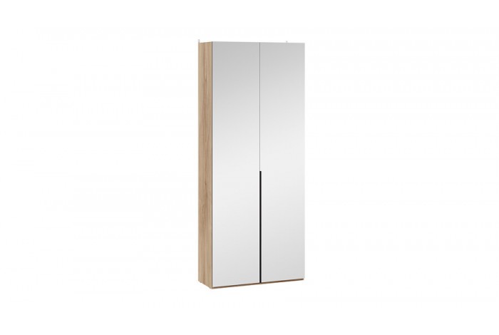 Шкаф для одежды «Порто» (366) с 2 зеркальными дверями - СМ-393.07.224 Яблоня Беллуно, Графит