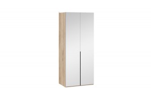 Шкаф для одежды Порто (580) с 2 зеркальными дверями Яблоня Беллуно, Графит