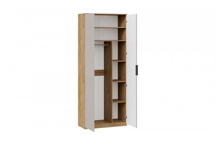 Шкаф комбинированный с 2 дверями «Хилтон» Исп.2 - 404.002.000 Дуб Крафт золотой, Мокко матовый