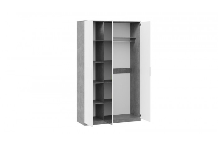 Шкаф комбинированный «Хилтон» - 402.003.000 Ателье светлый, Белый матовый