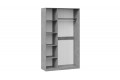 Шкаф комбинированный «Хилтон» - 402.003.000 Ателье светлый, Белый матовый