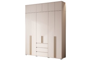 Шкаф распашной "Норд" 6-ти ств с антресолью (кашемир - кашемир)