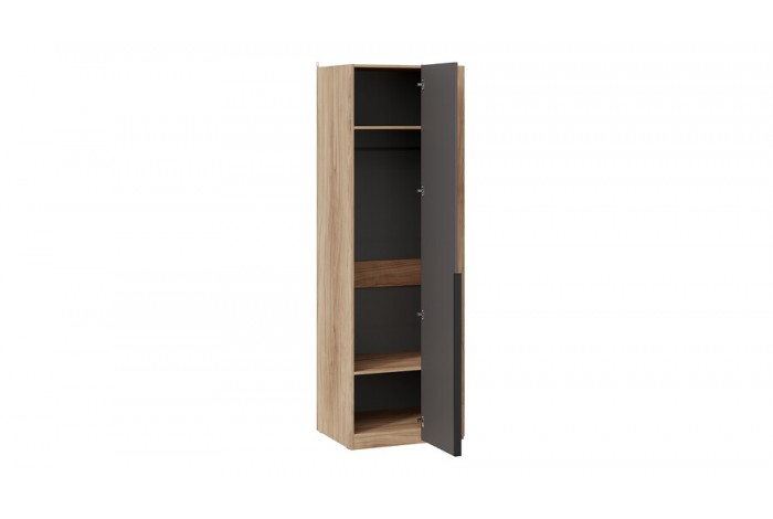 Шкаф угловой «Порто» (580) с 1 глухой дверью - СМ-393.07.006 Яблоня Беллуно, Графит софт