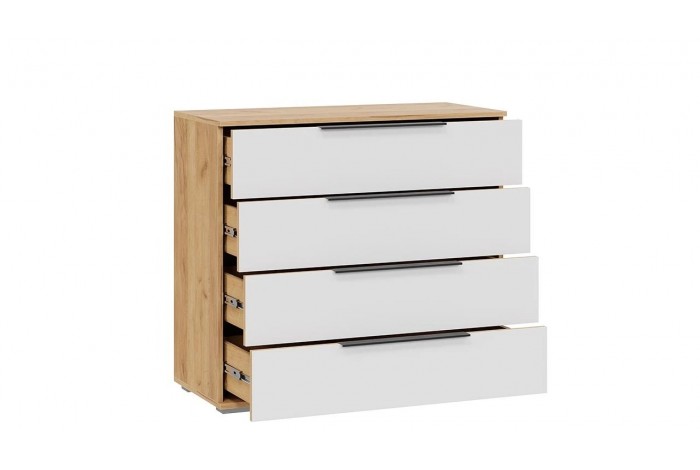 Спальный гарнитур Джоли №1 Дуб Крафт золотой, Белый матовый, Велюр Confetti Smoke