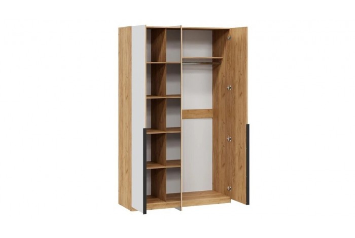 Спальный гарнитур Джоли №1 Дуб Крафт золотой, Белый матовый, Велюр Confetti Smoke