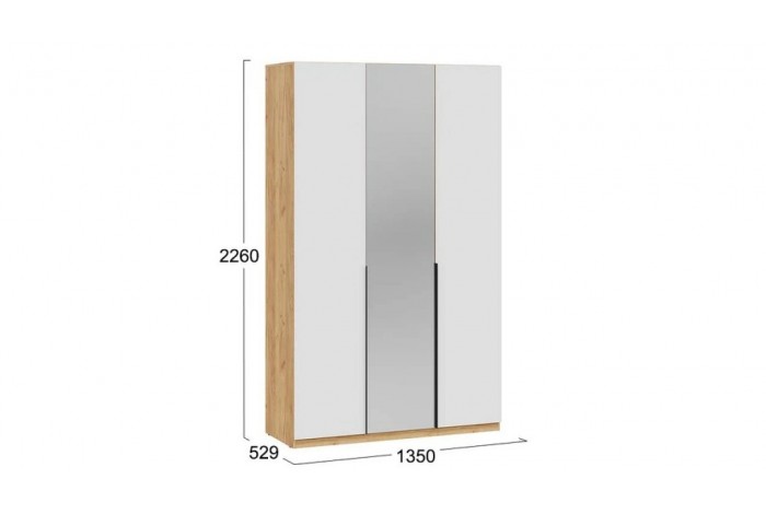 Спальный гарнитур Джоли №1 Дуб Крафт золотой, Белый матовый, Велюр Confetti Smoke