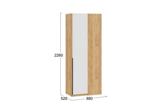 Спальный гарнитур Джоли №3 Дуб Крафт золотой, Белый матовый, Велюр Confetti Izumrud