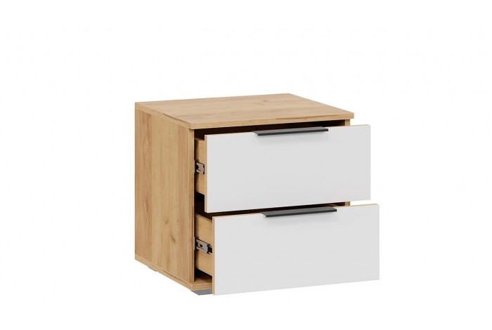 Спальный гарнитур Джоли №1 Дуб Крафт золотой, Белый матовый, Велюр Confetti Smoke