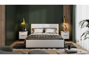 Спальный гарнитур Джоли №4 Черный матовый, Дуб Крафт золотой, Белый матовый