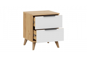 Спальный гарнитур Джоли №8 Бук матовый, Дуб Крафт золотой, Белый матовый